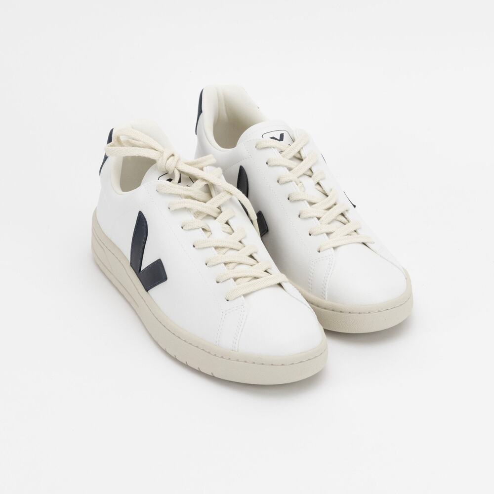 VEJA Men Urca Lace Up Coated Cotton Sneakers White Size 11 US/ 44 EU - Picture 2 of 8
